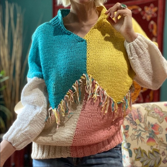 Vintage Sweaters - ‼️SOLD🏷️Vintage DEADSTOCK 1990s hand knit sweater